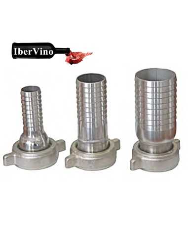 Racor de acero inox enológico 40 a porta manguera