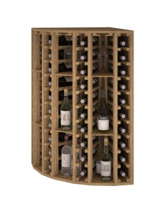 Botellero Estanteria de madera para almacenar 40 Botellas y 9 Copas