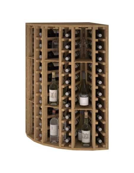 Botellero Estanteria de madera para almacenar 40 Botellas y 9 Copas