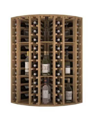 Botellero Estanteria de madera para almacenar 40 Botellas y 9 Copas